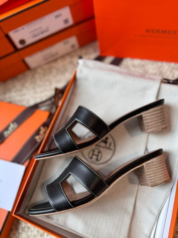 Hermès new high-heeled slippers premium version