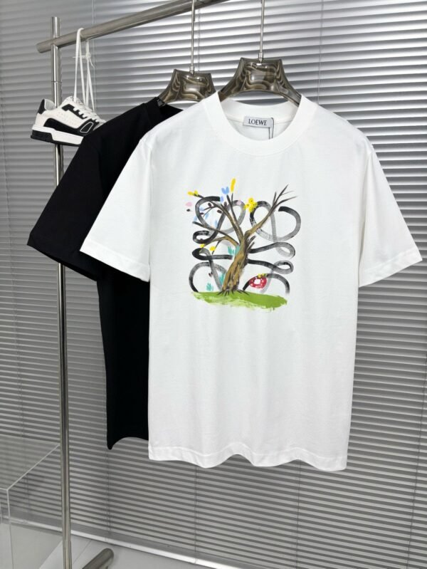Loewe printed T-shirt for men and women couples pure cotton 280g high quality T-shirt