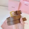 miumiu belt high-end version counter new style width 3.0cm