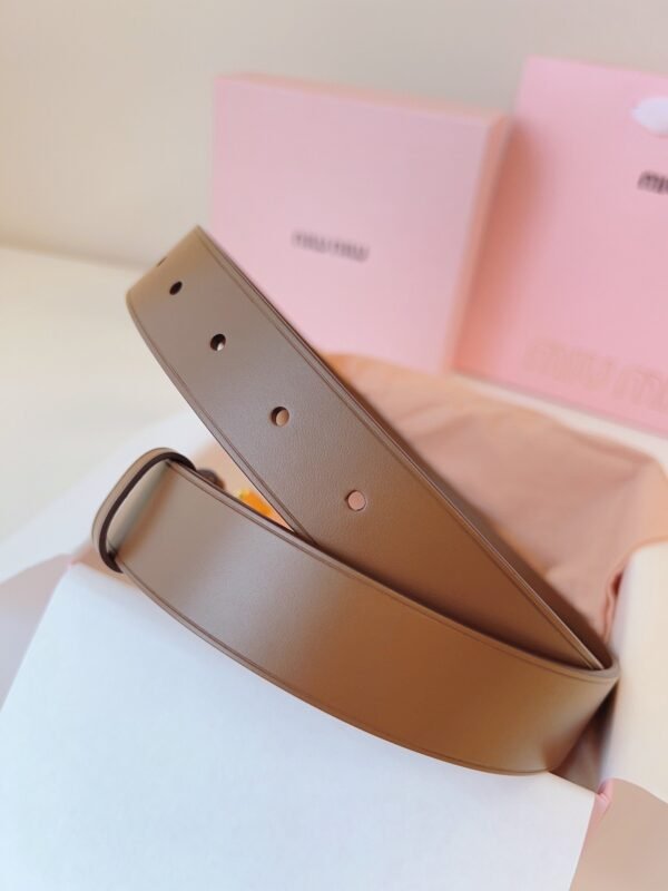 miumiu belt high-end version counter new style width 3.0cm