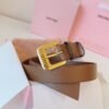 miumiu belt high-end version counter new style width 3.0cm