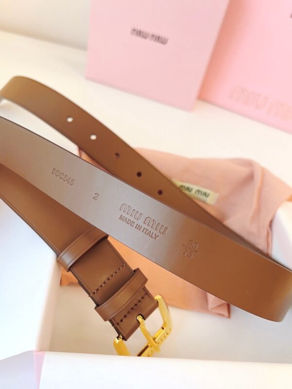 miumiu belt high-end version counter new style width 3.0cm