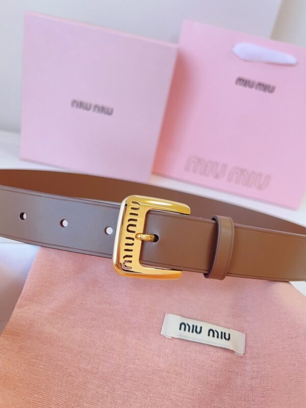 miumiu belt high-end version counter new style width 3.0cm