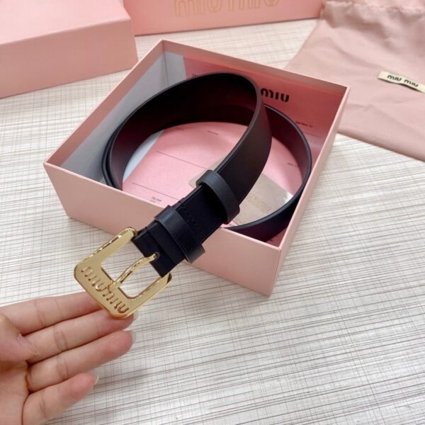 miumiu belt high-end version counter new style width 3.0cm