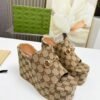 GUCCI new thick-soled slippers height 11cm
