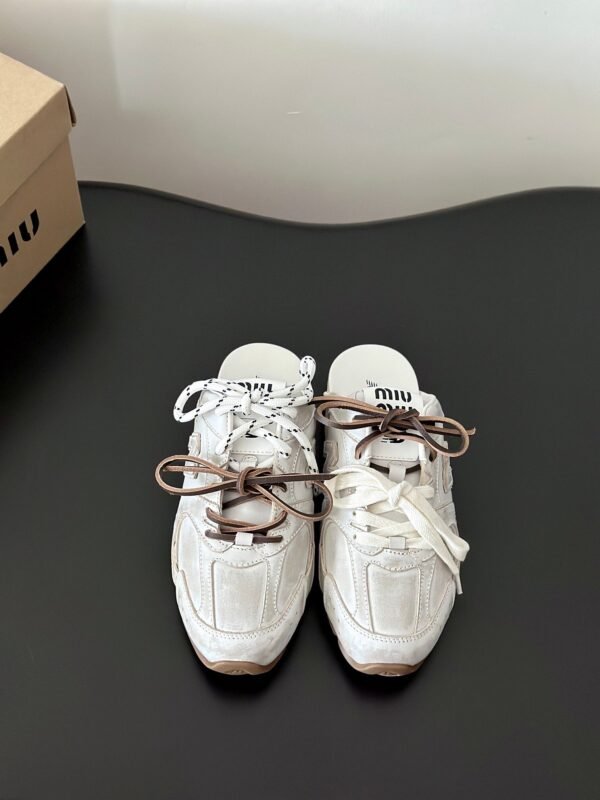 MiuMiu & New Balance joint 2025 summer retro sports half slippers Premium