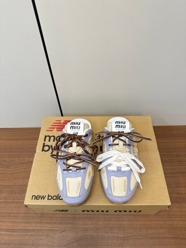 MiuMiu & New Balance joint 2025 summer retro sports half slippers Premium