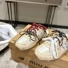 MiuMiu & New Balance joint 2025 summer retro sports half slippers Premium