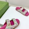 GUCCI new summer sandals canvas fabric