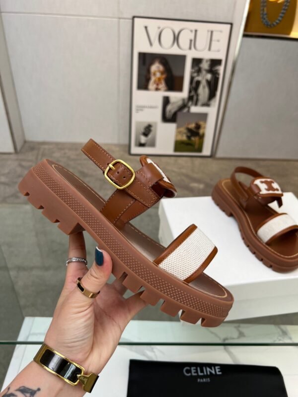 Celine Arc de Triomphe buckle strap Roman sandals