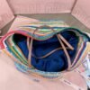 miumiu rainbow woven bag pure handmade advanced version 40x34x16cm
