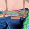 miumiu rainbow woven bag pure handmade advanced version 40x34x16cm