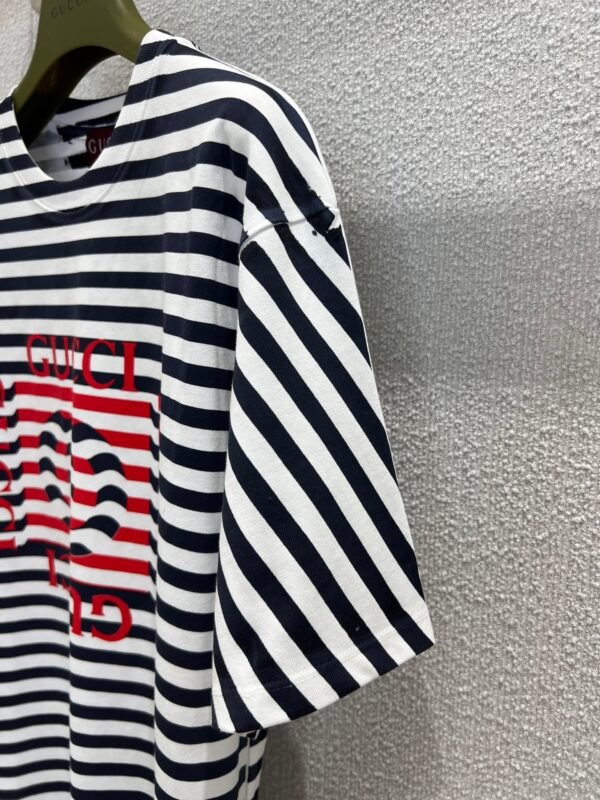 GUCCI 2025 Summer New Striped Letter T-shirt Premium Edition