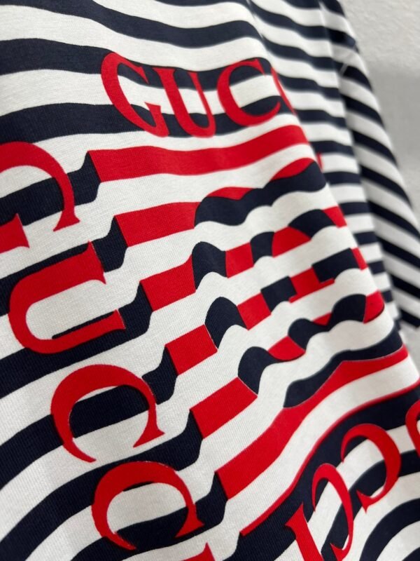 GUCCI 2025 Summer New Striped Letter T-shirt Premium Edition