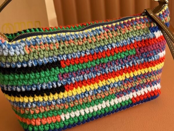 miumiu Rainbow Braided Bag Premium Edition Size: Bottom Length: 19cm Opening Width: 25.5cm Height 14cm Bottom Width: 10cm