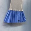 miumiu 2025 new knitted tube top pleated skirt