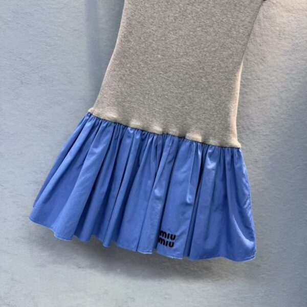 miumiu 2025 new knitted tube top pleated skirt