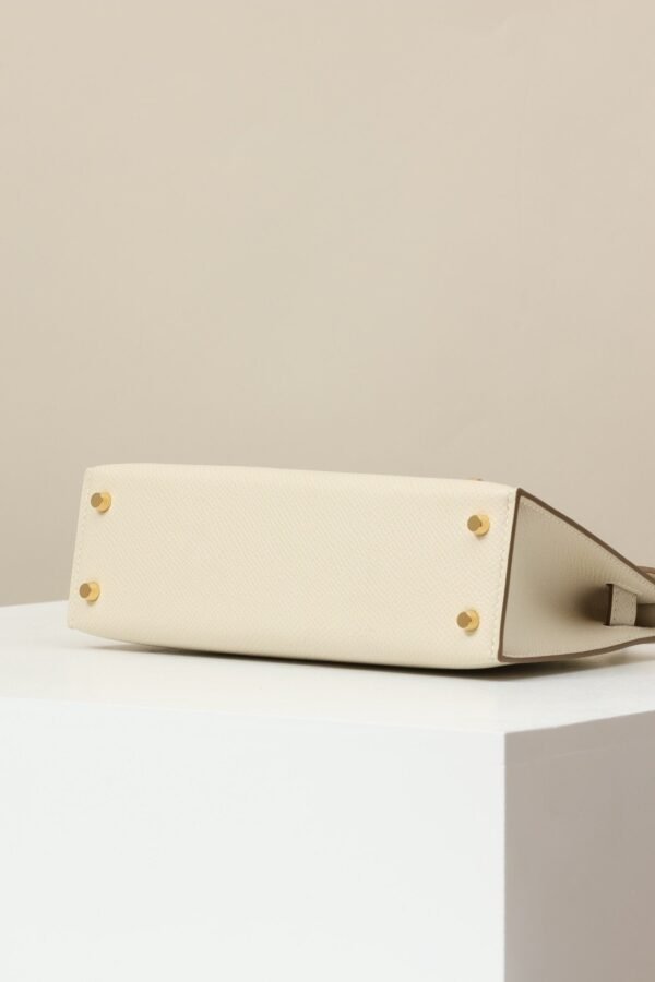 Hermes Kelly bag cream gold mouth advanced version 1:1 official website 19x12x6cm