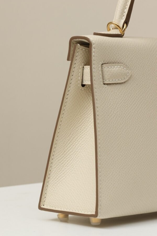 Hermes Kelly bag cream gold mouth advanced version 1:1 official website 19x12x6cm