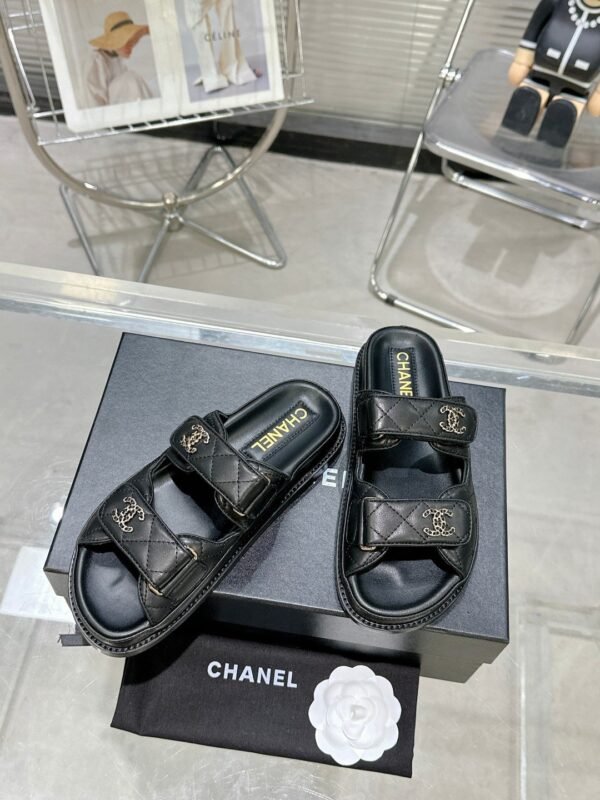 Chanel Velcro Slippers