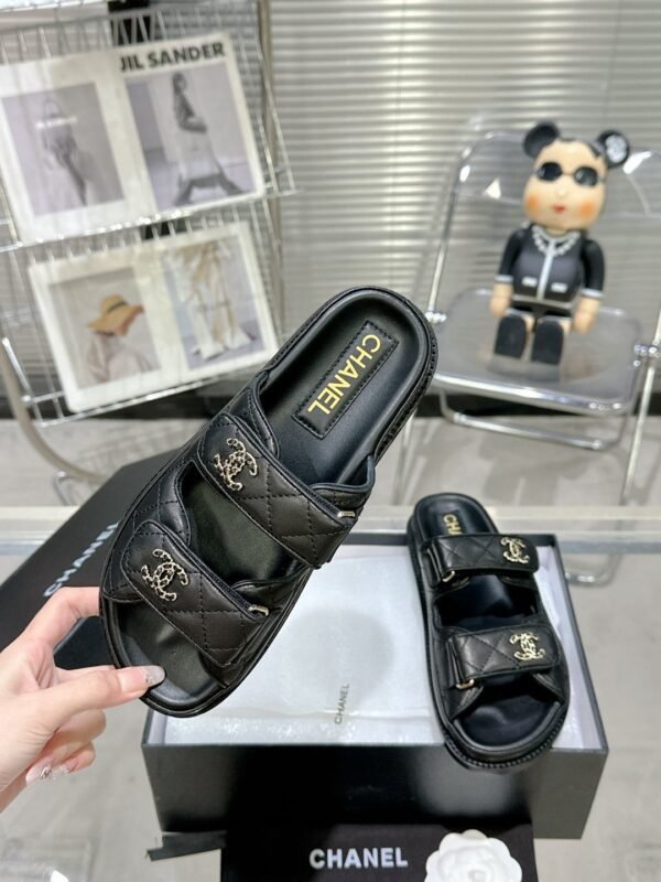 Chanel Velcro Slippers