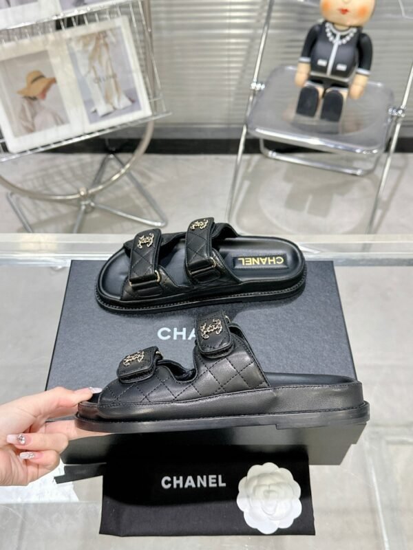 Chanel Velcro Slippers