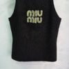 miumiu new style heavy diamond knitted vest