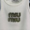 miumiu new style heavy diamond knitted vest