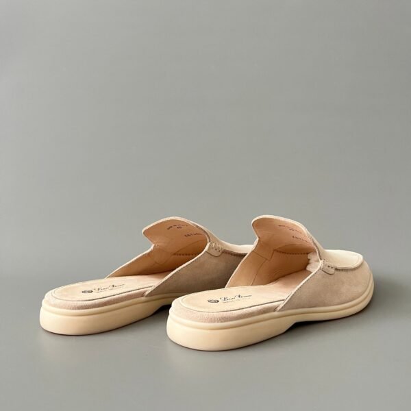 Loro Piana men’s round toe low-top half-slippers high-quality