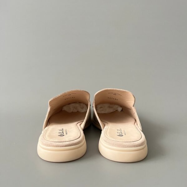 Loro Piana men’s round toe low-top half-slippers high-quality