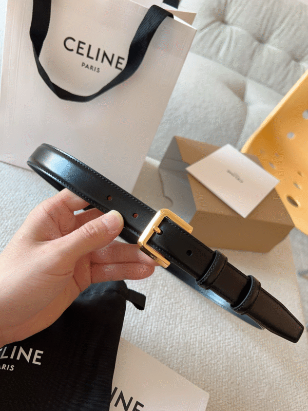 CELINE ELEGANT CHARM TAURILLON leather belt premium version