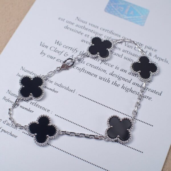 Van Cleef & Arpels Silver Black Sapphire Bracelet Premium Edition