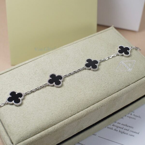 Van Cleef & Arpels Silver Black Sapphire Bracelet Premium Edition