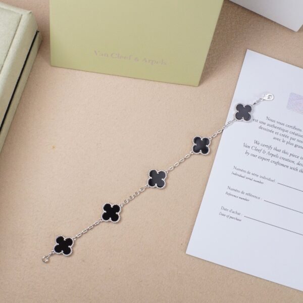Van Cleef & Arpels Silver Black Sapphire Bracelet Premium Edition