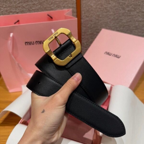 miumiu belt premium version genuine leather material width 3.5mm