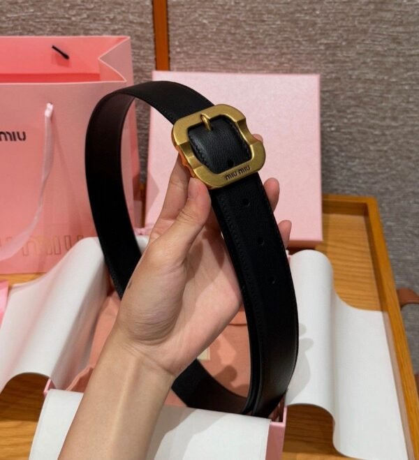 miumiu belt premium version genuine leather material width 3.5mm