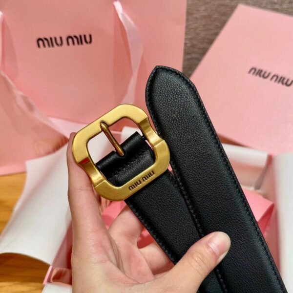 miumiu belt premium version genuine leather material width 3.5mm