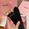 miumiu belt premium version genuine leather material width 3.5mm