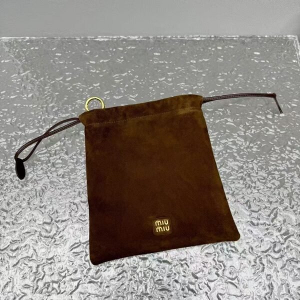 miumiu autumn and winter frosted series mini drawstring bag can be used as a bag pendant Premium quality Size: 18x20cm