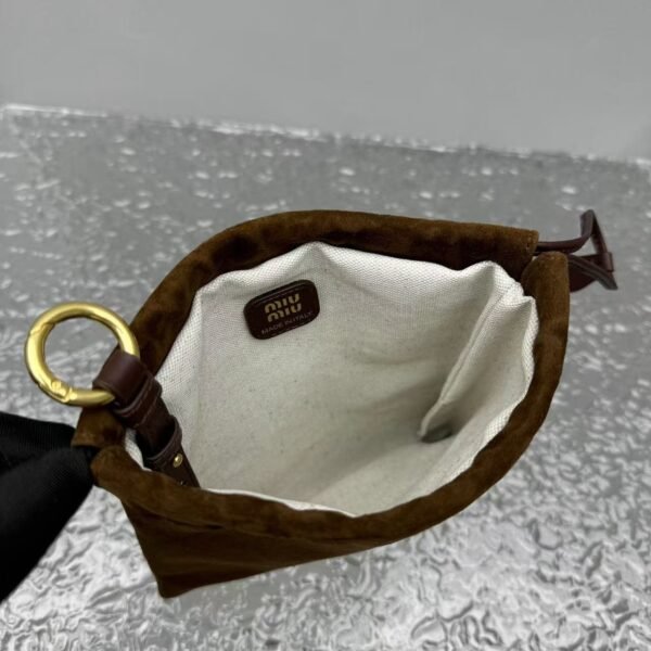 miumiu autumn and winter frosted series mini drawstring bag can be used as a bag pendant Premium quality Size: 18x20cm