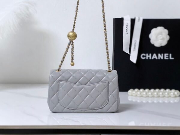 Chanel new small golden ball mini light gray bag top quality1：1 size 13x20x7cm