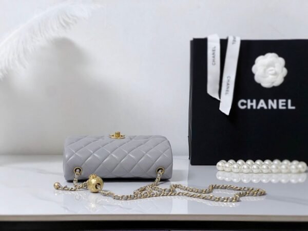 Chanel new small golden ball mini light gray bag top quality1：1 size 13x20x7cm