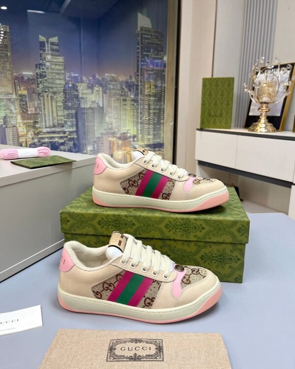 GUCCI Screener new pink dirty shoes