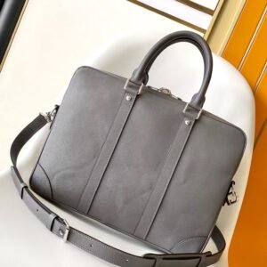 Louis Vuitton Men’s Briefcase Laptop Bag Premium Edition Size 36.5×27.5x6cm Shark Gray