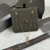 MESSIKA Double-layer single diamond sliding polished necklace