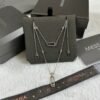 MESSIKA Double-layer single diamond sliding polished necklace