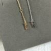 MESSIKA Double-layer single diamond sliding polished necklace