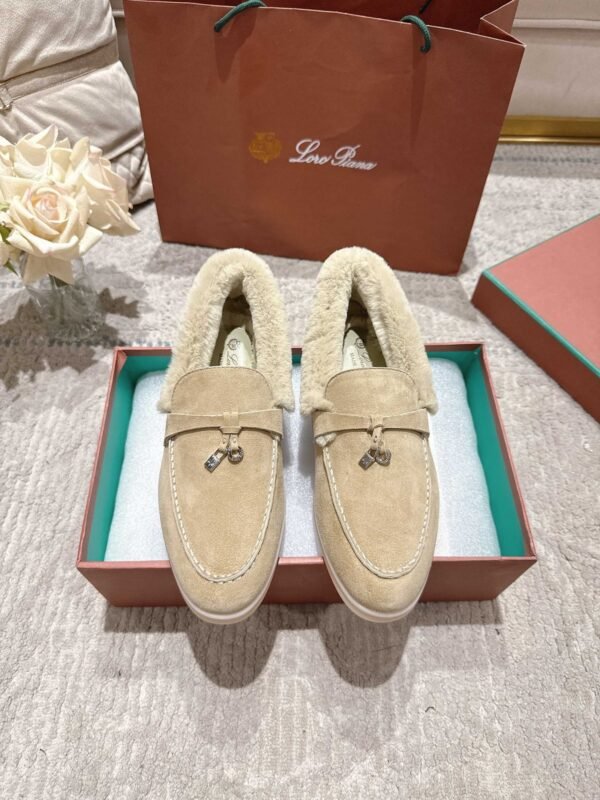 Loro Piana’s new winter velvet loafers are made of real rabbit fur and sheepskin.