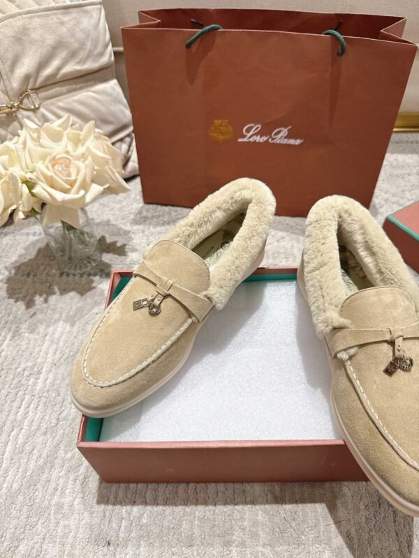 Loro Piana’s new winter velvet loafers are made of real rabbit fur and sheepskin.
