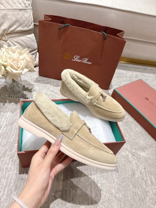 Loro Piana’s new winter velvet loafers are made of real rabbit fur and sheepskin.